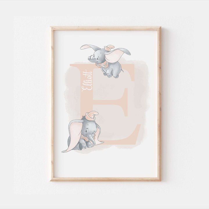 Personalised Dumbo Print | Flying Elephant | Quote Cute Pixar Disney Movie Kids Children Babies Nursery Bedroom Art Wall Decor