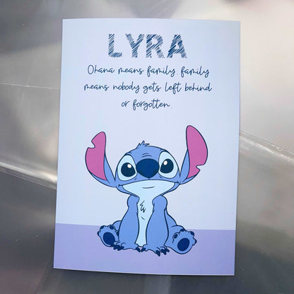 Lilo & Stitch Personalised Print | Lilo Stitch Alien Monster Hawaii Bedroom Kids Children Nursery Bedroom Art Wall Disney Pixar