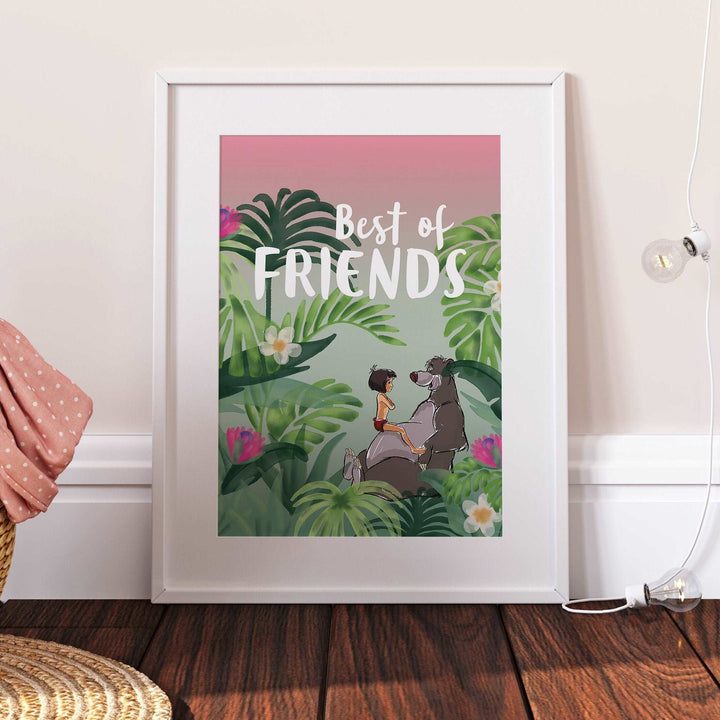 Disney Mowgli & Baloo | The Jungle Book | Kaa Bedroom Quote Print Kids Children Babies Nursery Bedroom Art Pixar Gift Shower Wall Decor