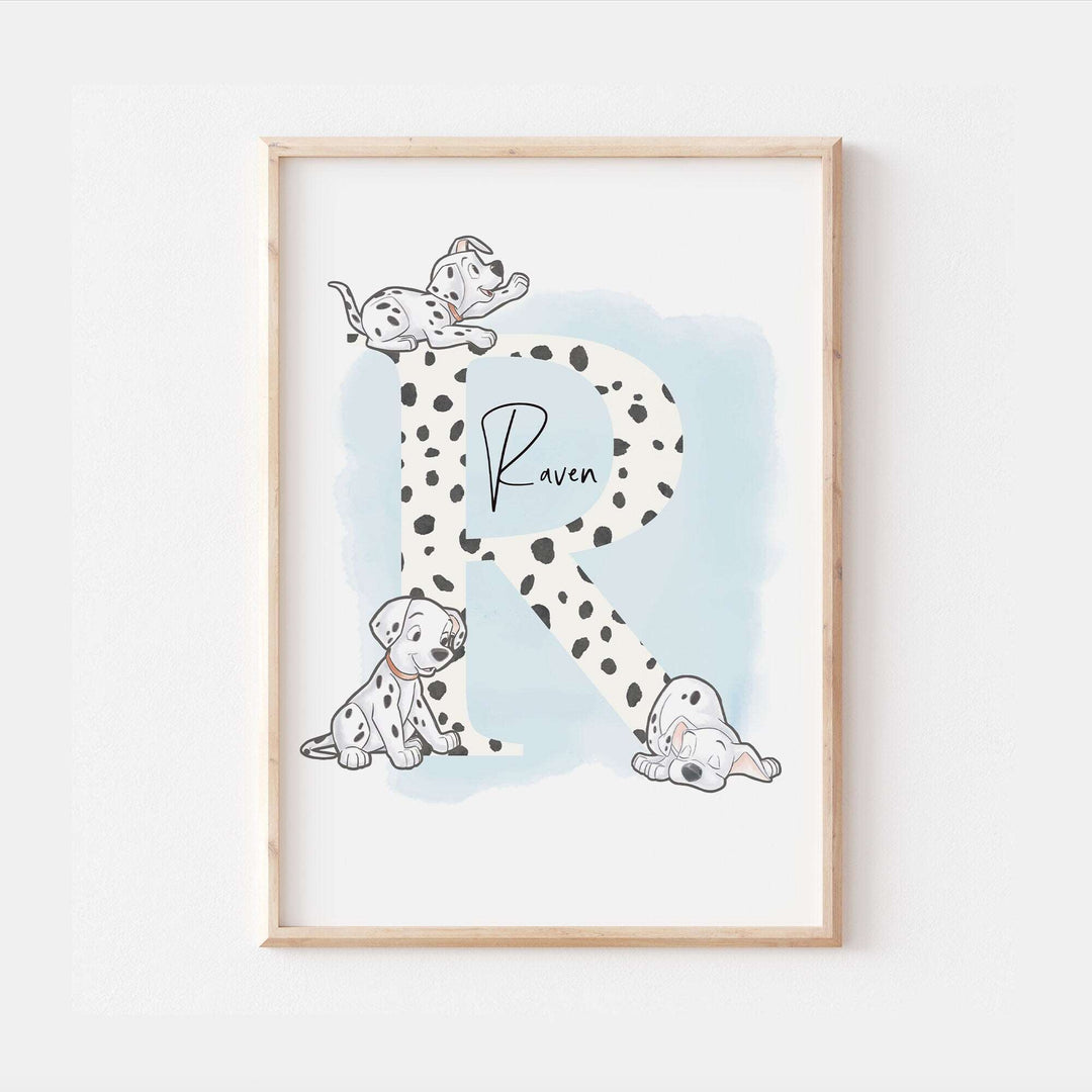 Personalised 101 Dalmatians Print | Patch Spot Pongo Perdita Pixar Disney Movie Kids Children Babies Nursery Bedroom Art Wall Decor Poster