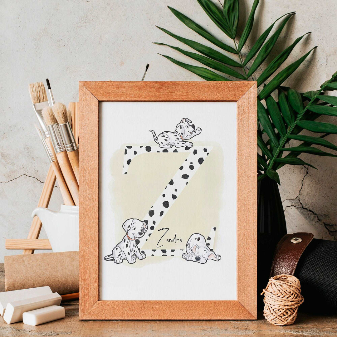 Personalised 101 Dalmatians Print | Patch Spot Pongo Perdita Pixar Disney Movie Kids Children Babies Nursery Bedroom Art Wall Decor Poster