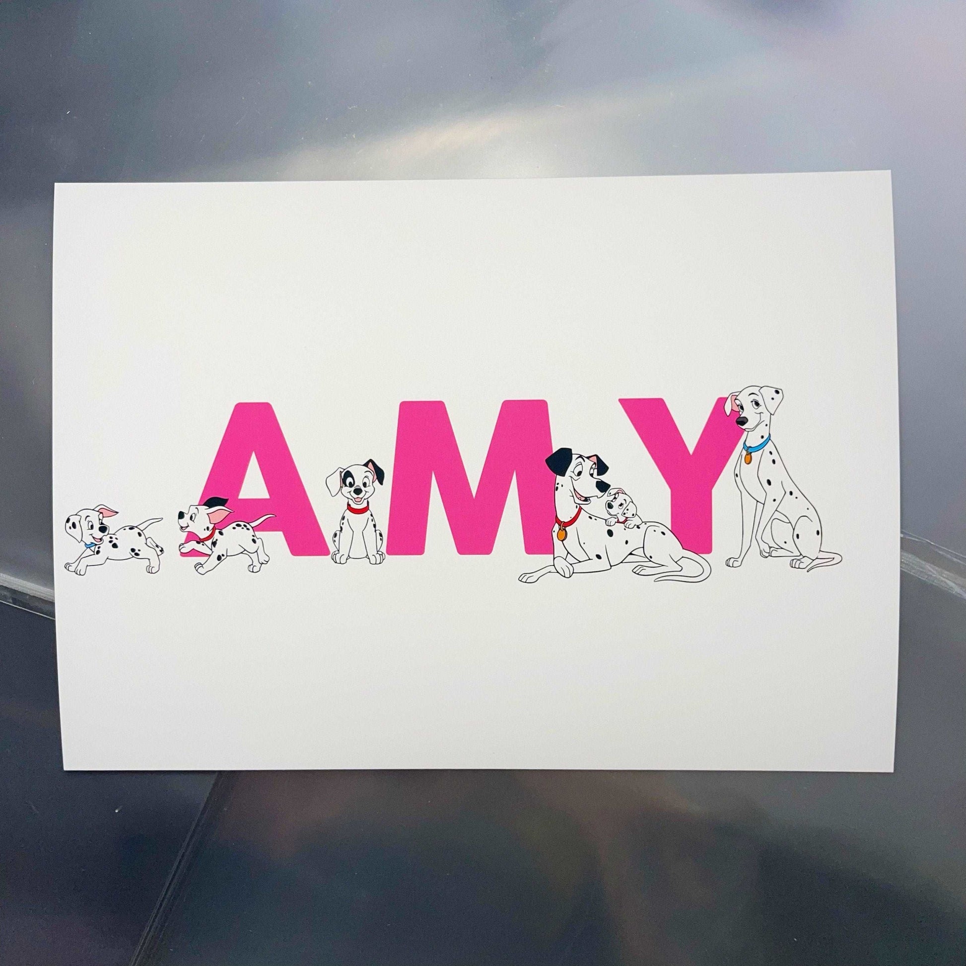 101 Dalmatian Personalised Print |Pongo Perdita Patch Spot Lucky Bedroom Kids Children Nursery Bedroom Art Wall Disney Pixar