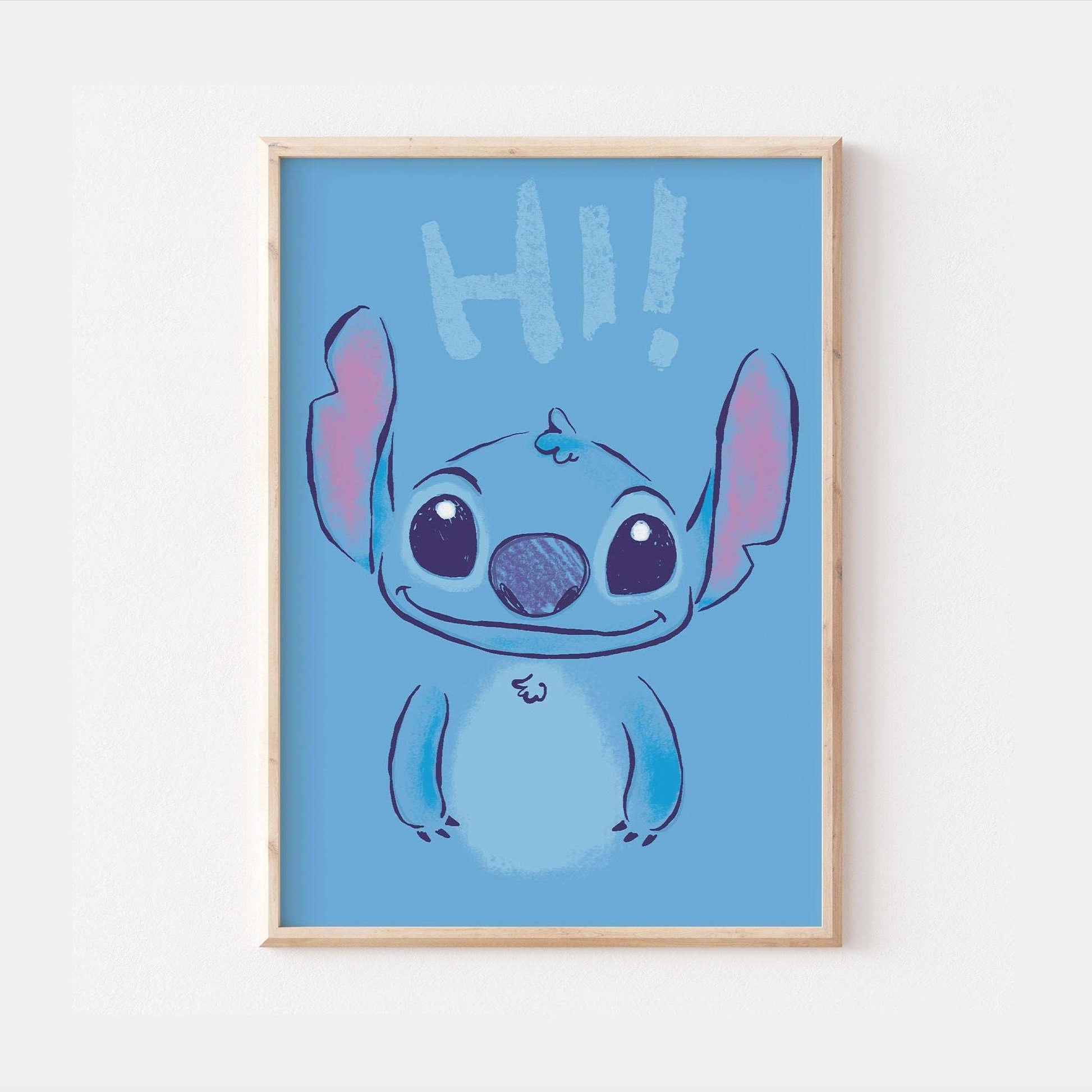 Lilo & Stitch | Ohana Bedroom Quote Print Kids Children Pixar Disney Babies Nursery Bedroom Art Wall Decor Hawaii Aliens Cute Newborn