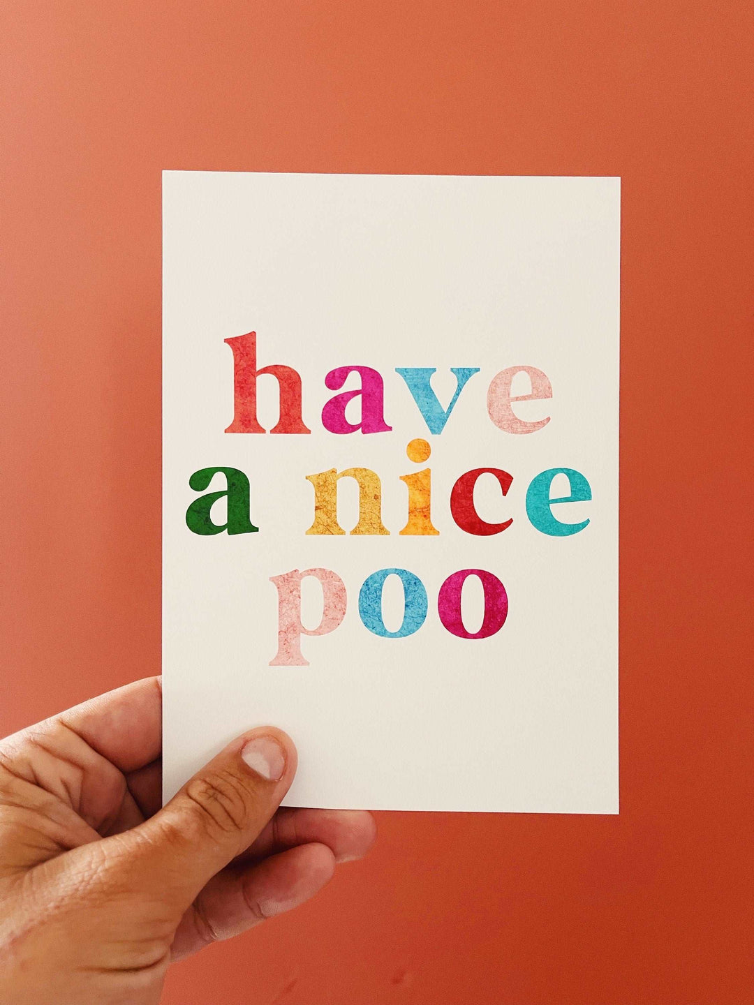 Have A Nice Poo Print | Colorful Toilet Quote Affirmation Art | Love Happy Cute Bathroom Wall Art Decor | Poster Vibrant Home