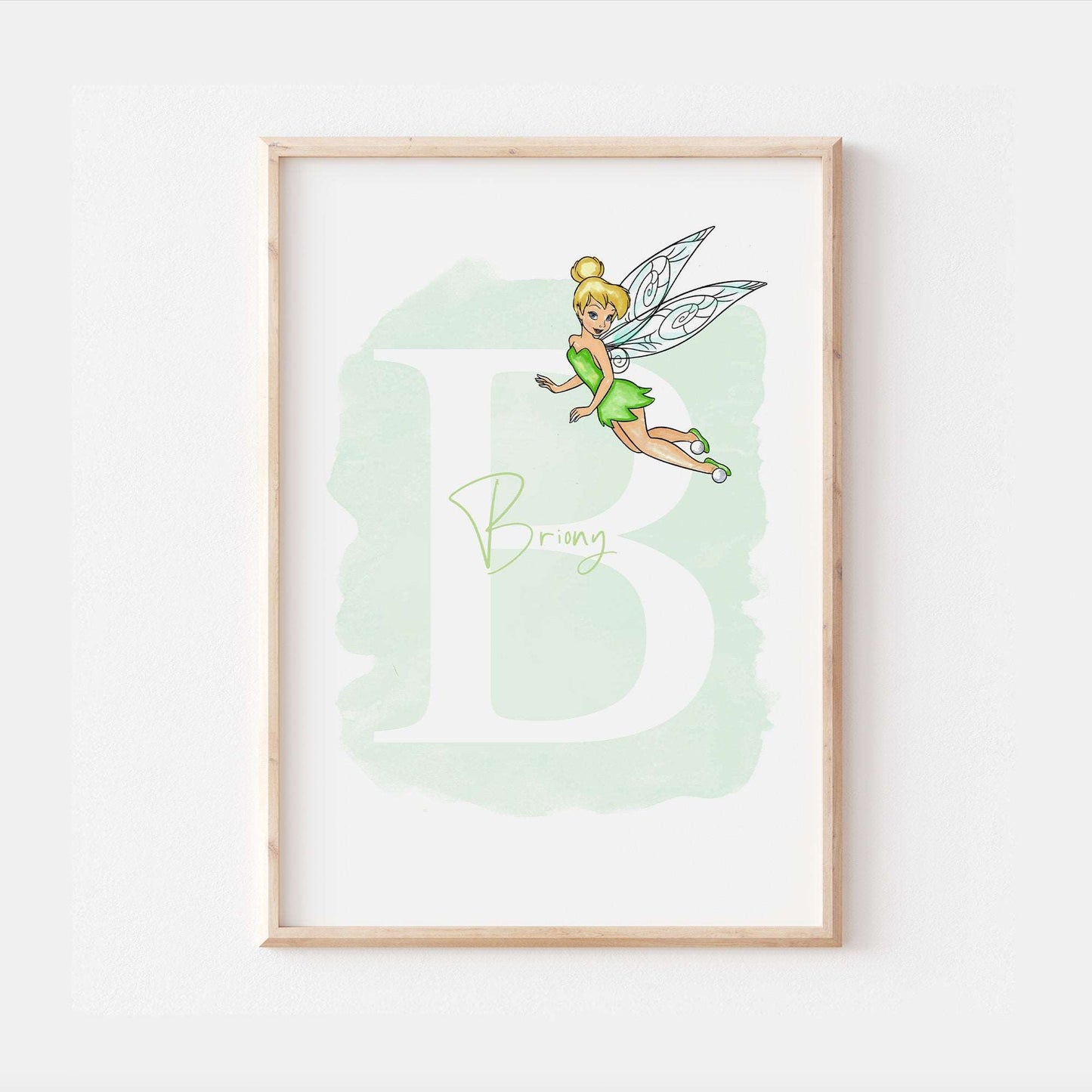 Personalised Tinkerbell Print | Peter Pan Hook Neverland Fairy | Kids Children Babies Nursery Bedroom Art Wall Decor Poster Disney Pixar