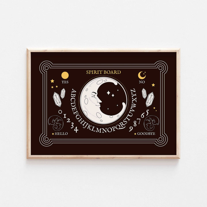 Ouija Board Prints | Spirit Board Moon Baphomet Sun | Fall Autumn Bedroom Home Decor Posters Quote Halloween Wicca Style Psychic Wall Art