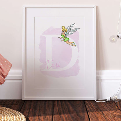 Personalised Tinkerbell Print | Peter Pan Hook Neverland Fairy | Kids Children Babies Nursery Bedroom Art Wall Decor Poster Disney Pixar