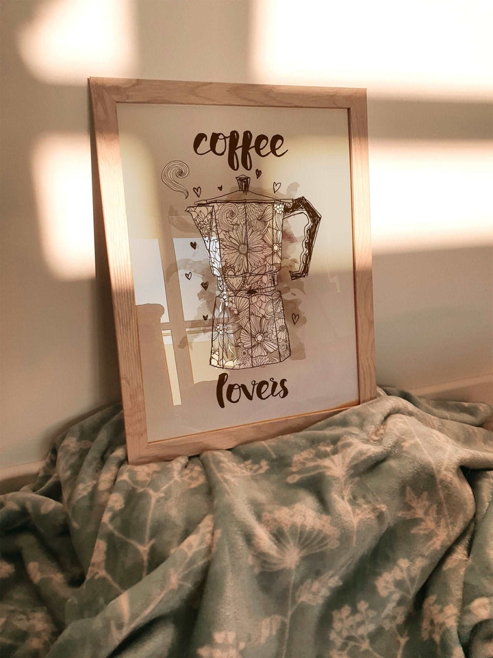 Coffee Lover Print | Kitchen Cafe Sign Decor | Espresso Latte Mocha | Coffee Lover Breakfast Morning Recipes Home Wall Art Posters Gift