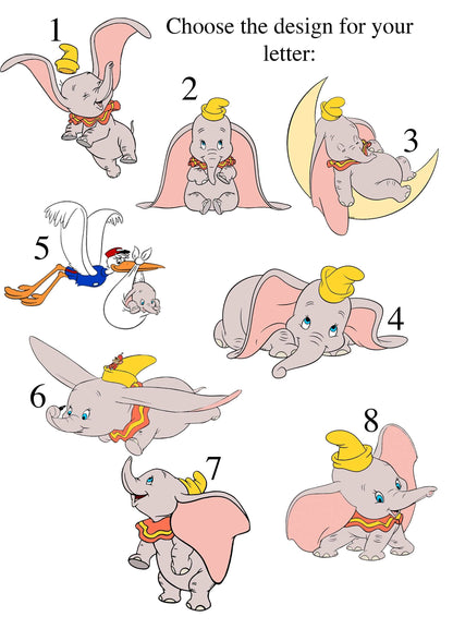 SET OF 3 Dumbo Personalised Prints | Flying Elephant Mother Circus Bedroom Print Kids Children Nursery Bedroom Art Wall Disney Pixar