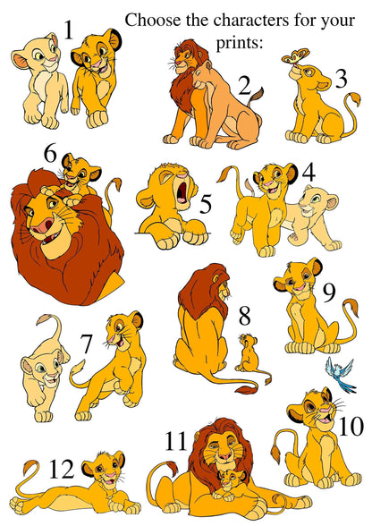 SET OF 3 The Lion King Personalised Print | Simba Nala Mufusa Quote Bedroom Decor | Kids Children Nursery Bedroom Art Wall Disney Pixar