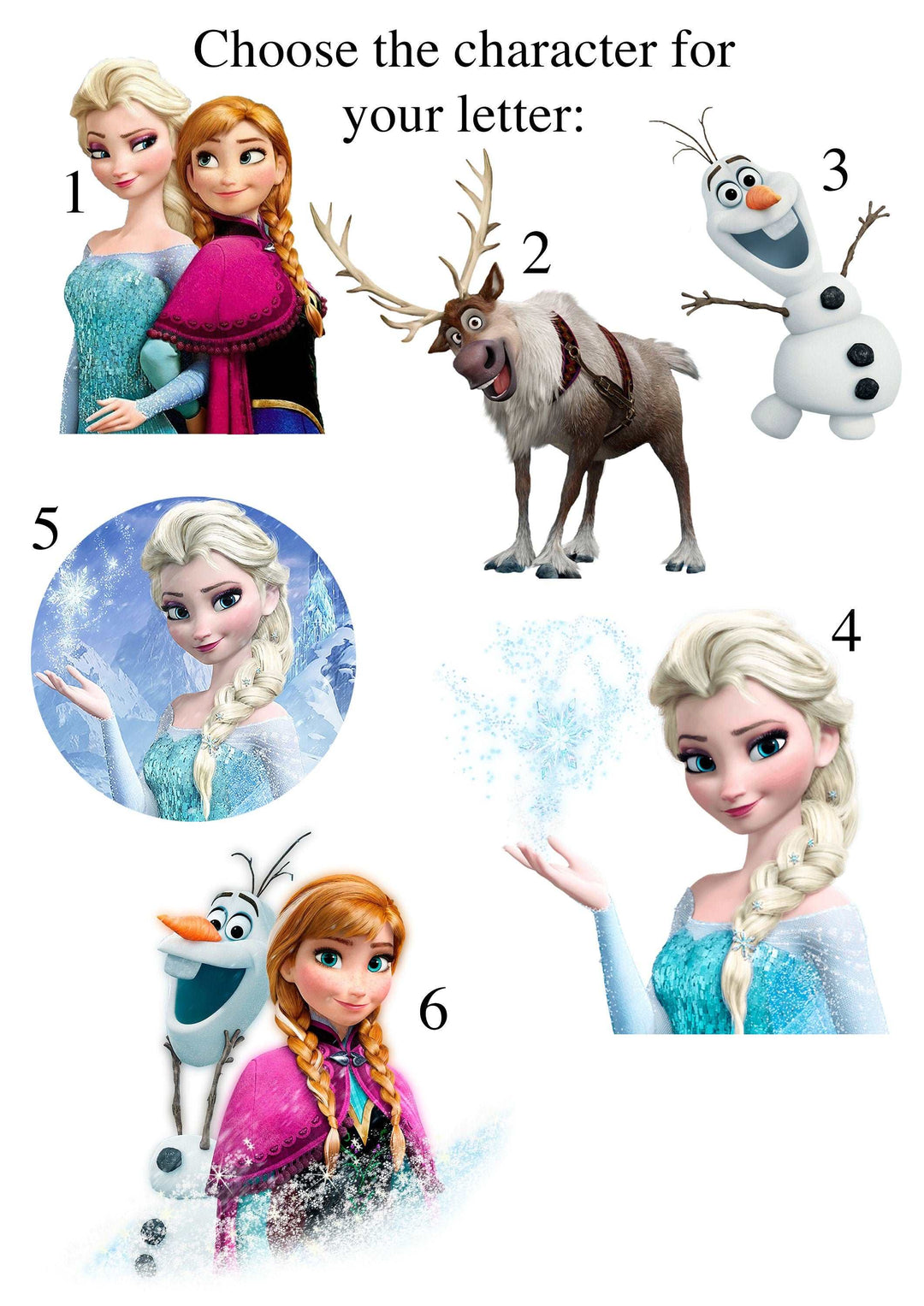 SET OF 3 Frozen Personalised Prints | Anna Elsa Sven Olaf Kristoff Princesses Bedroom Print Kids Children Nursery Bedroom Wall Disney Pixar