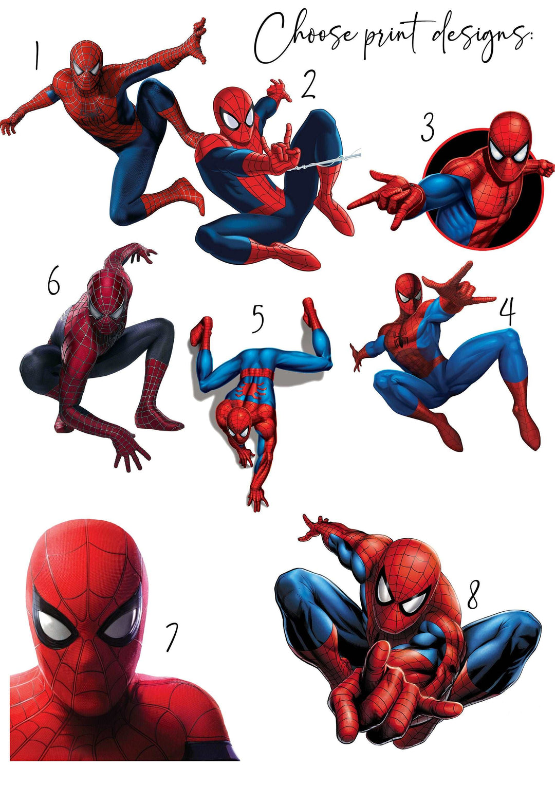 SET OF 3 Spiderman Personalised Prints | Marvel Avengers Artwork | Superhero Bedroom Nursery Decor | Birthday Gift Disney Pixar