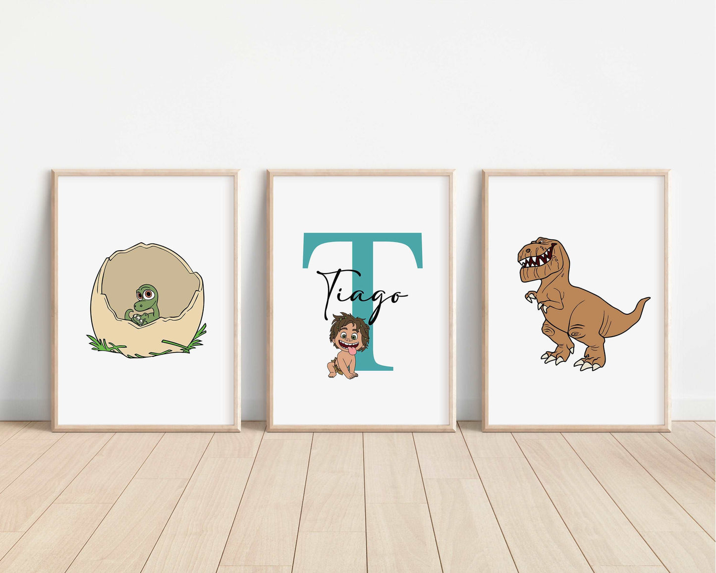 SET OF 3 The Good Dinosaur Personalised Print | Arlo Buck Spot Butch Bedroom Print Kids Children Nursery Bedroom Art Wall Disney Pixar