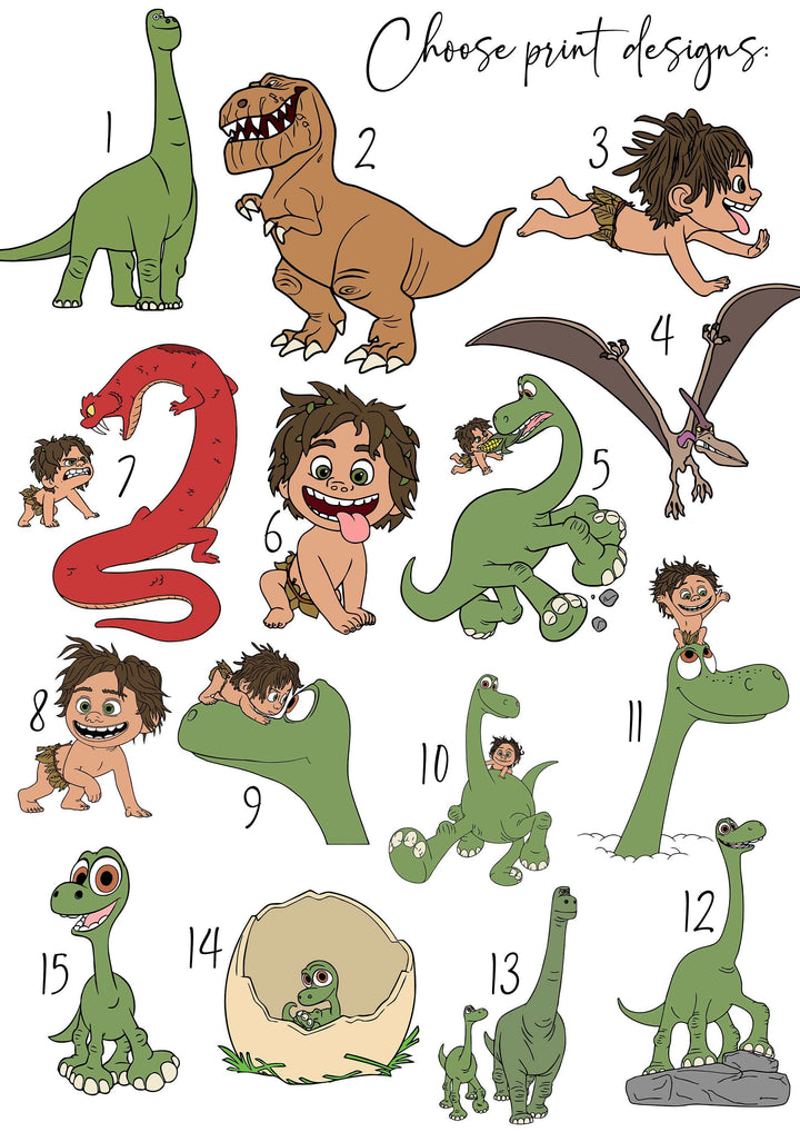 SET OF 3 The Good Dinosaur Personalised Print | Arlo Buck Spot Butch Bedroom Print Kids Children Nursery Bedroom Art Wall Disney Pixar