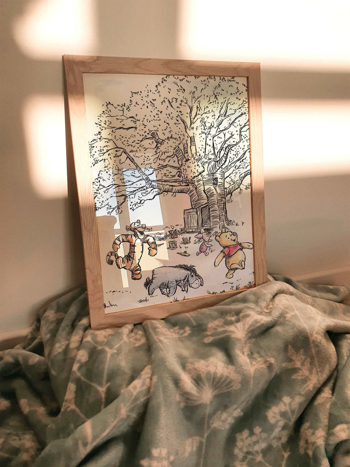 SET OF 3 Winnie the Pooh Prints | Eeyore Tigger Piglet Friends | Christopher Robin Disney Pixar Nursery Bedroom Baby Wall Art Decor