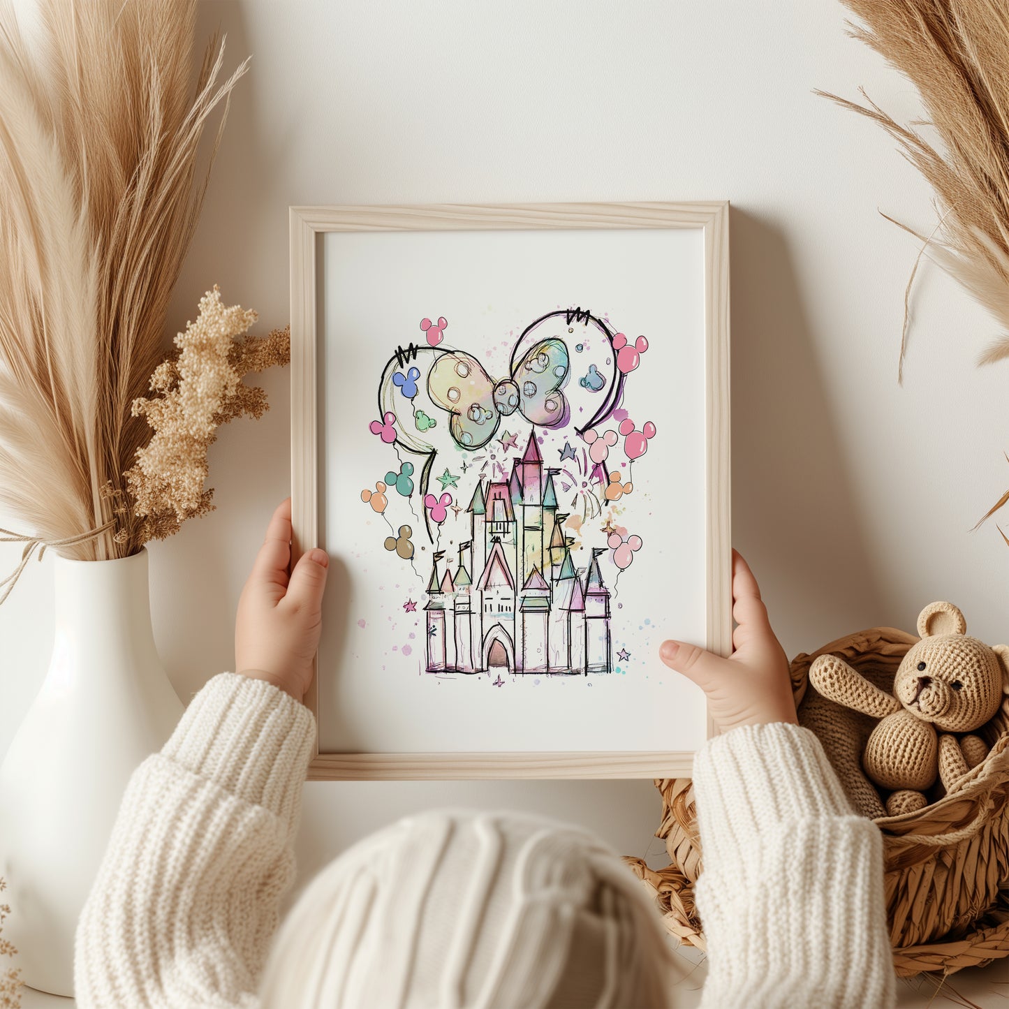Watercolour Disneyland Castle Print