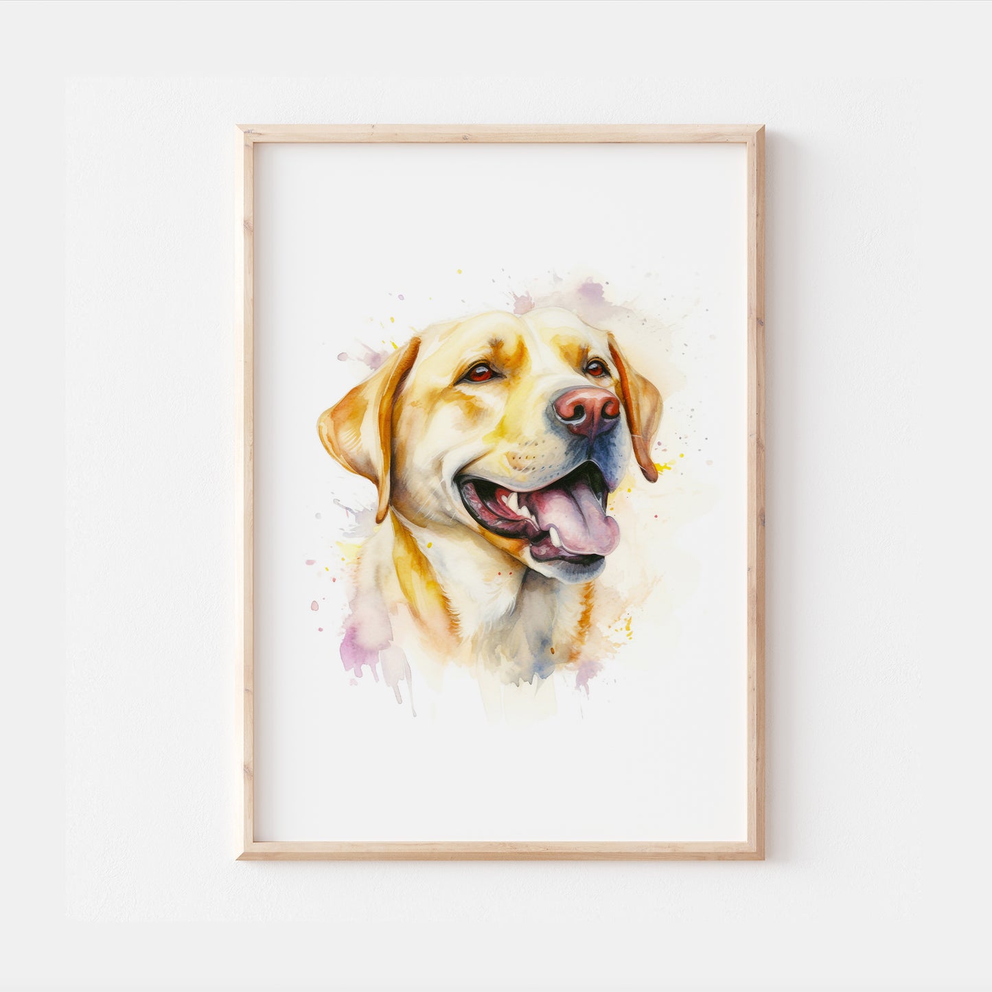 Yellow Labrador Dog Watercolour Print