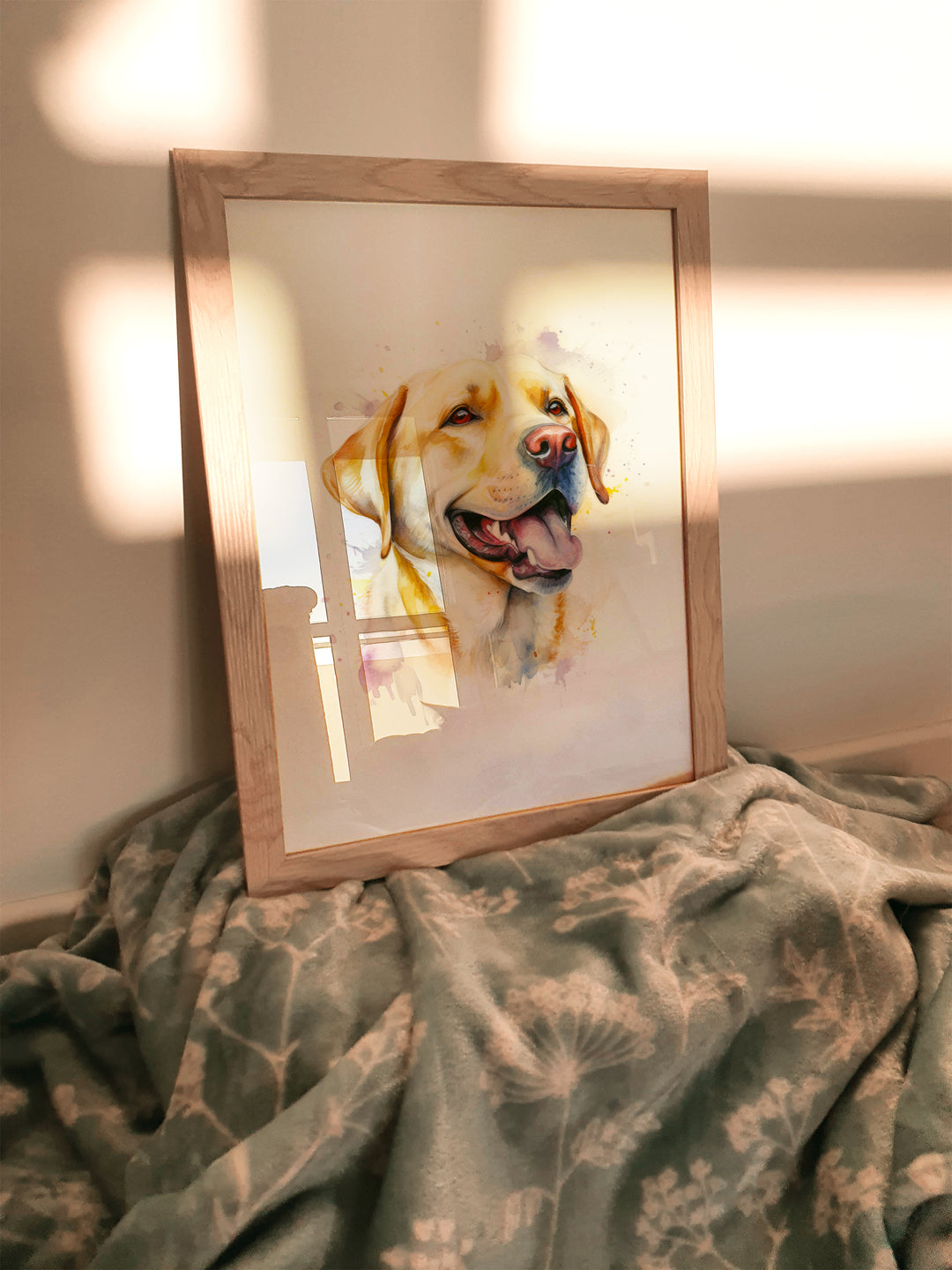 Yellow Labrador Dog Watercolour Print