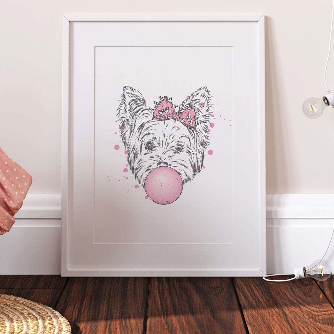 Bubblegum Yorkshire Terrier Print