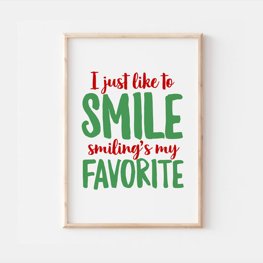Buddy the Elf Christmas Quote Print