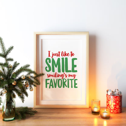 Buddy the Elf Christmas Quote Print