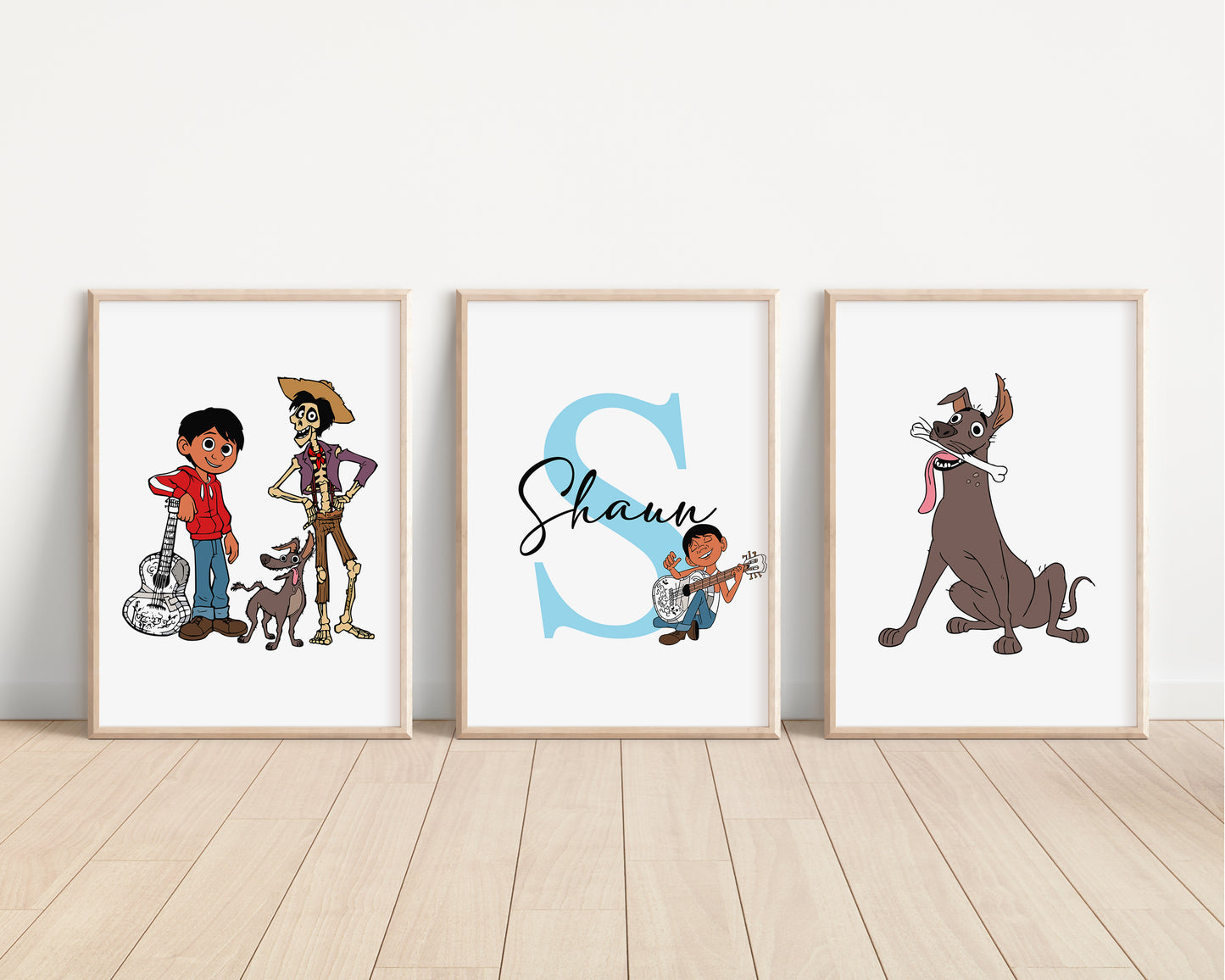 SET OF 3 Coco Disney Pixar Personalised Prints