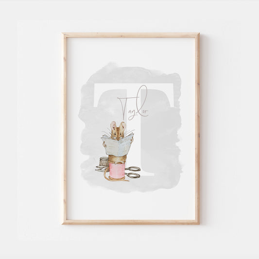 Personalised Tailor of Gloucester Beatrix Potter Wall Print