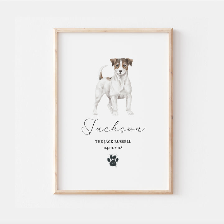 Personalised Jack Russell Watercolour Print