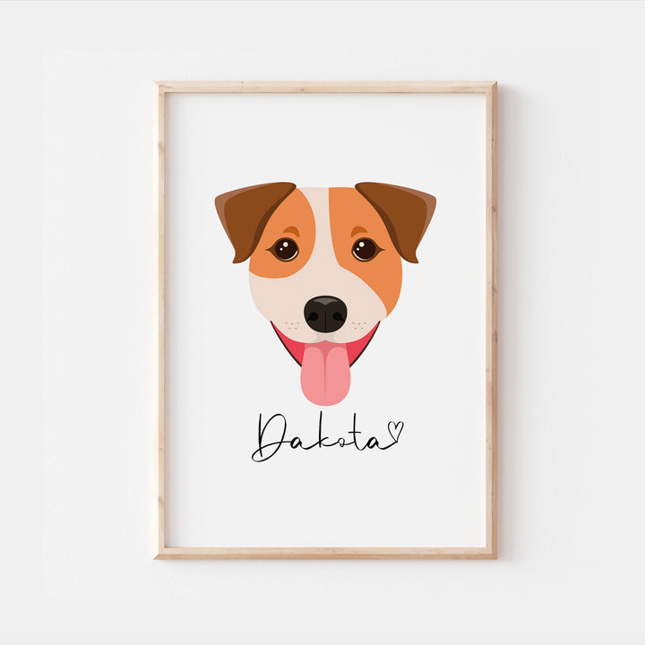 Personalised Jack Russell Dog Print