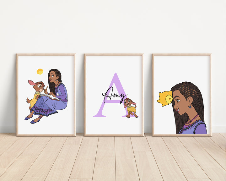 SET OF 3 WISH Disney Personalised Prints