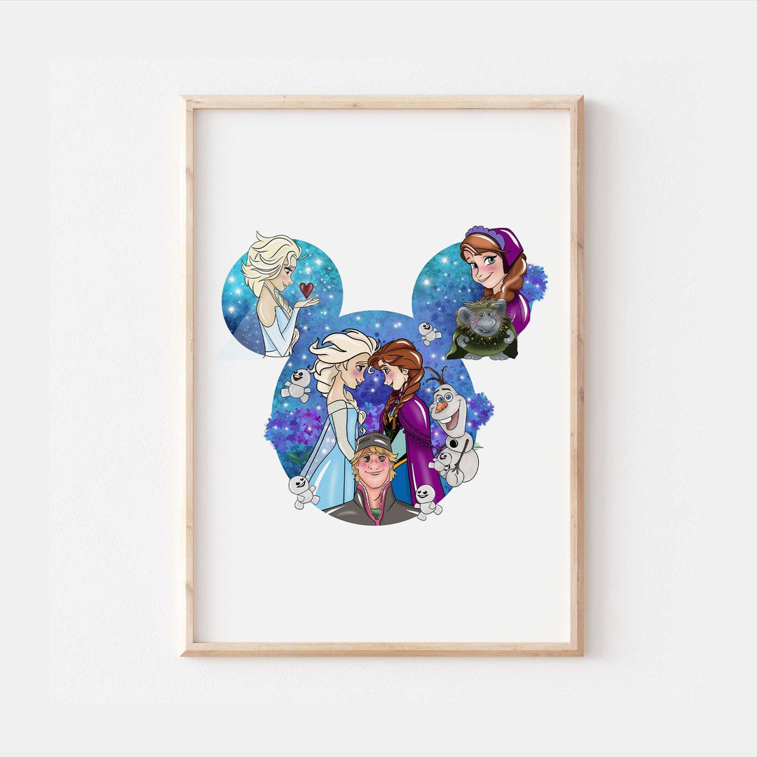 Frozen Mickey Head Print