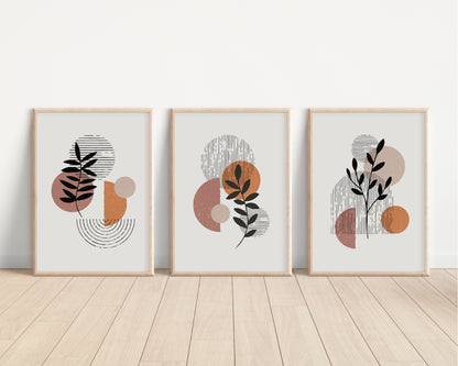 SET OF 3 Boho Abstract Home Prints
