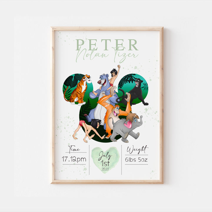 The Jungle Book Personalised The Day You Were Born Print