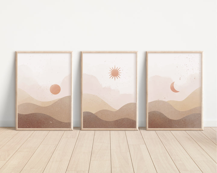 SET OF 3 Boho Desert Home Prints