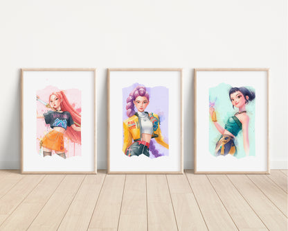 Watercolour KPOP Demon Hunters Prints