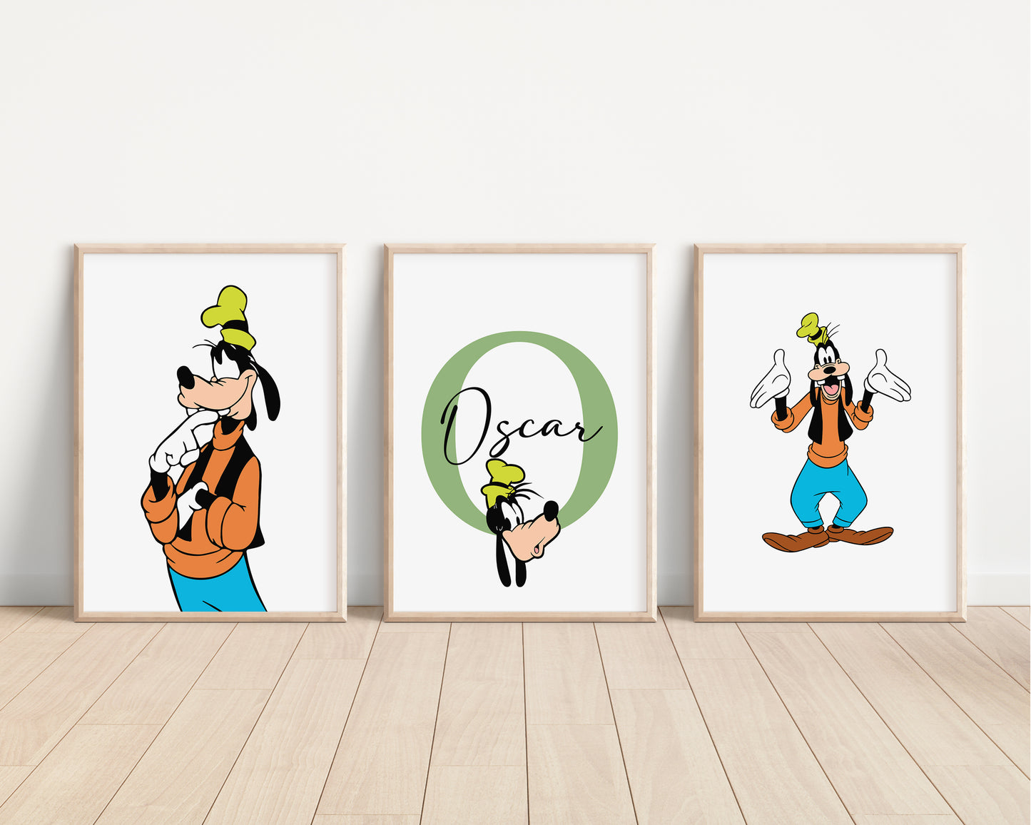 SET OF 3 Goofy Disney Personalised Prints
