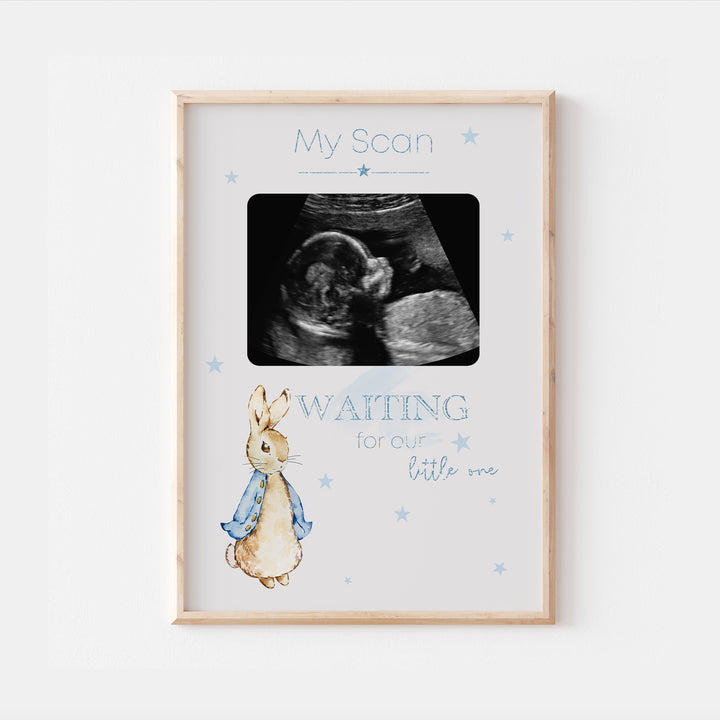 Peter Rabbit Personalised Baby Scan Ultrasound Print