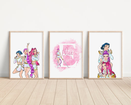 SET OF 3 K-Pop Demon Hunters Kids Prints