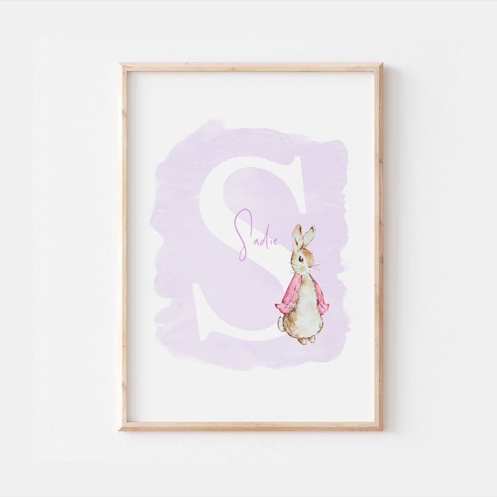 Personalised Peter Rabbit Print, Beatrix Potter Nursery Prints