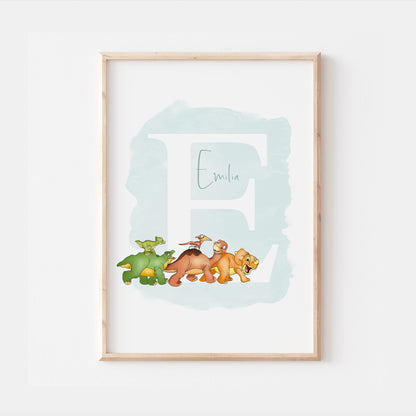 Personalised Land Before Time Dinosaur Print