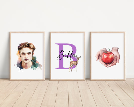 SET OF 3 Twilight Movie Personalised Prints