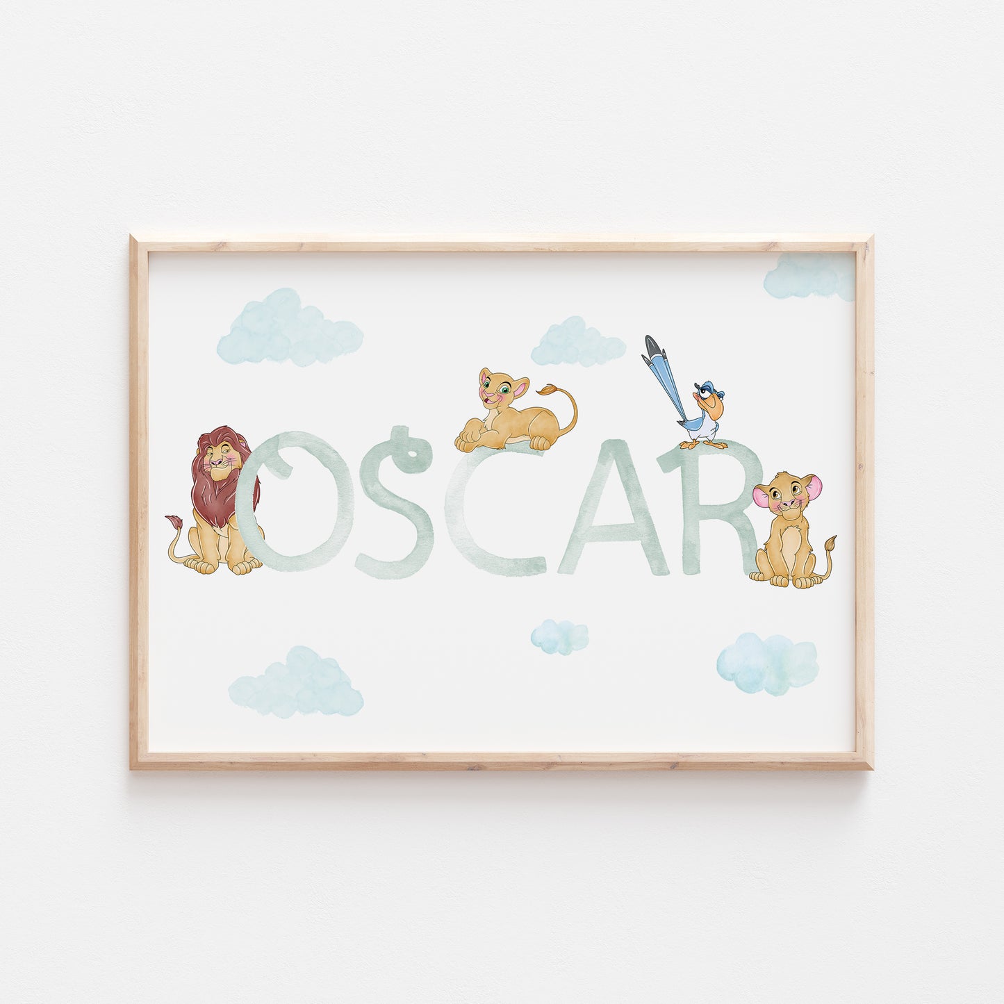 The Lion King Personalised Watercolour Print