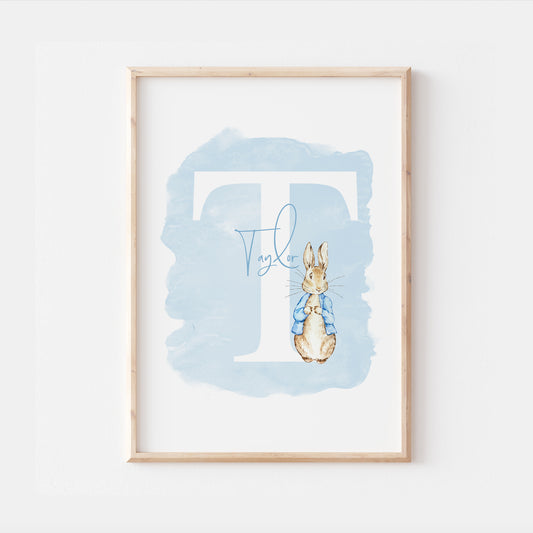 Personalised Peter Rabbit Print, Beatrix Potter Nursery Prints