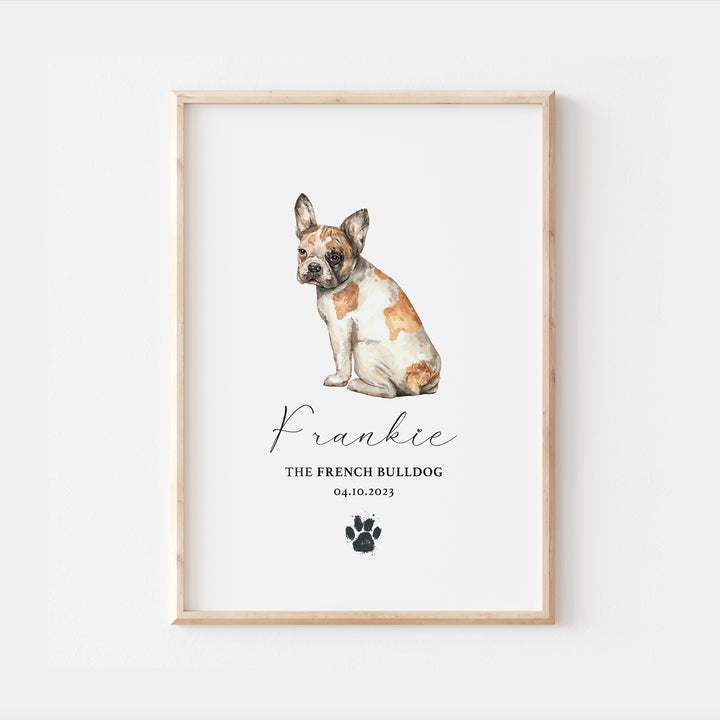 Personalised French Bulldog Print