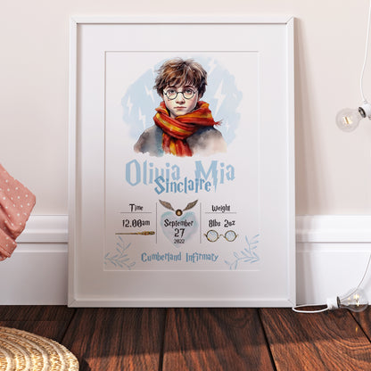 Harry Potter Personalised The Day You Were Born Bedroom Print