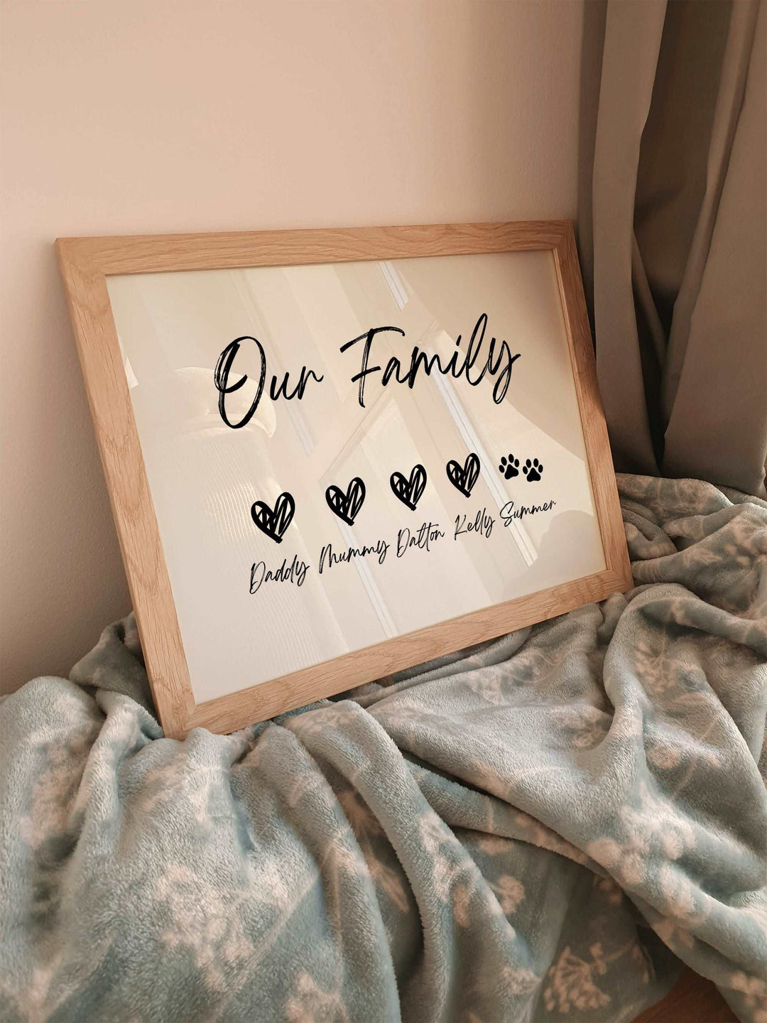 Personalised Our Family Heart Print