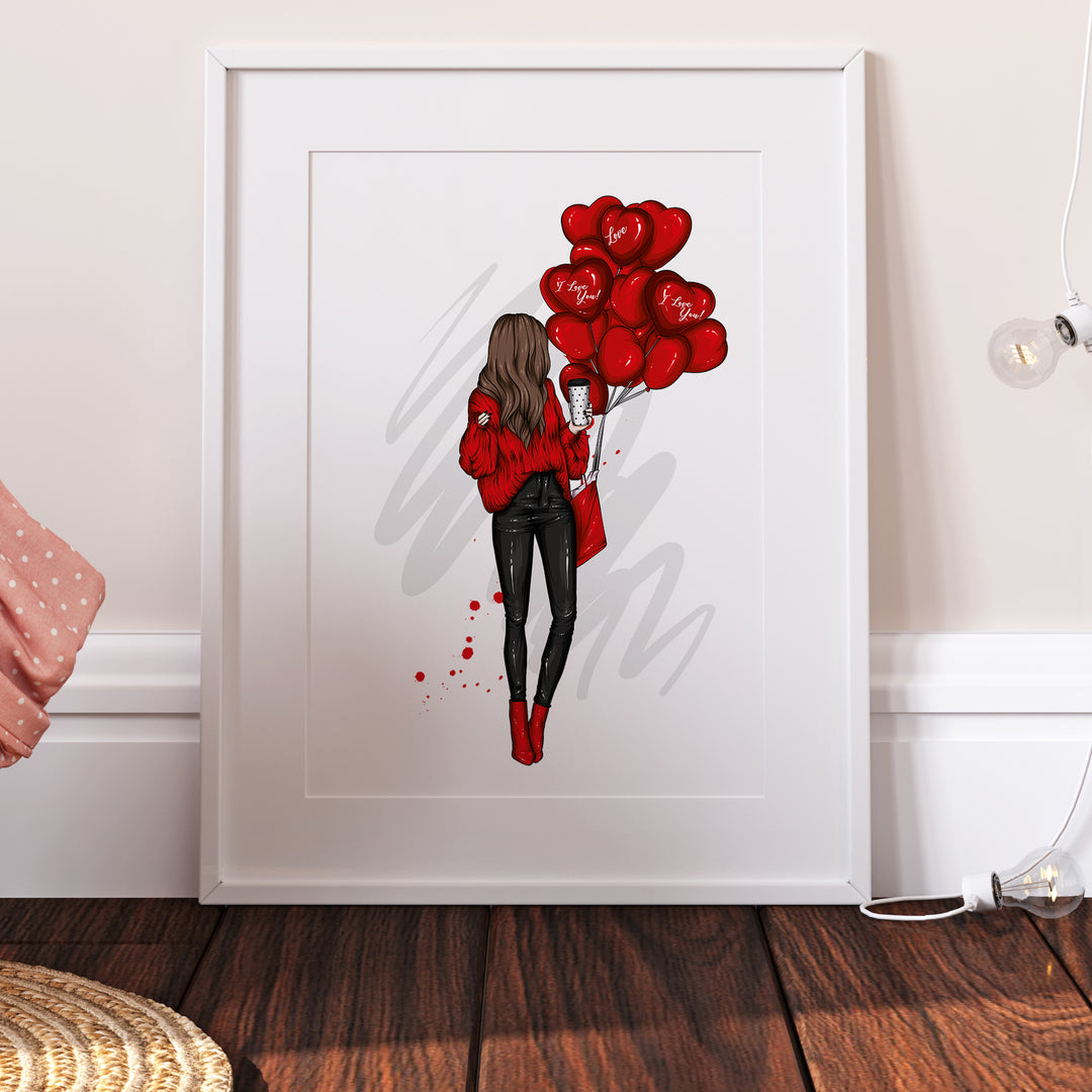 Valentines Day Fashion Print