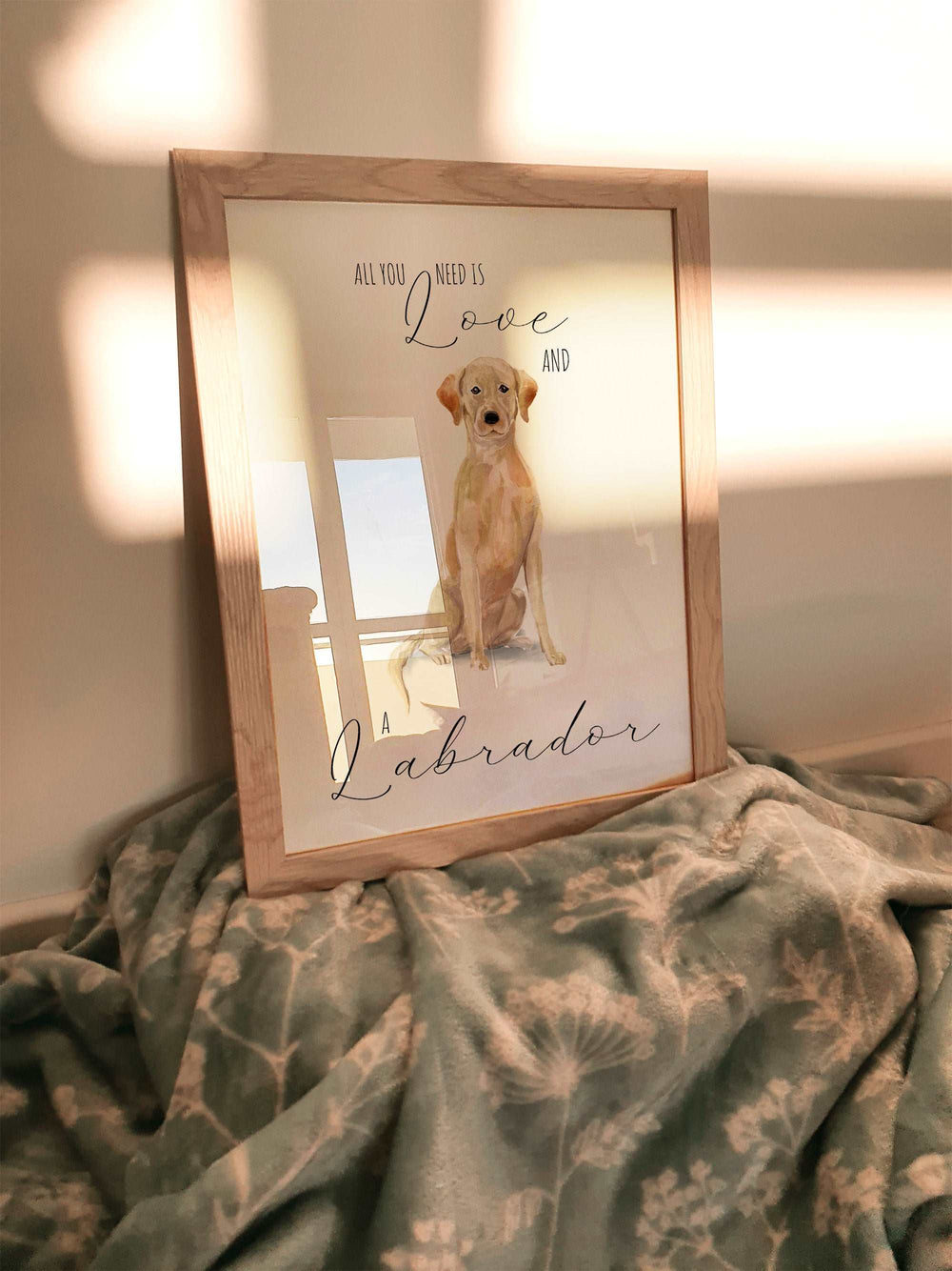 All You Need Is Love and A Labrador Dog Print