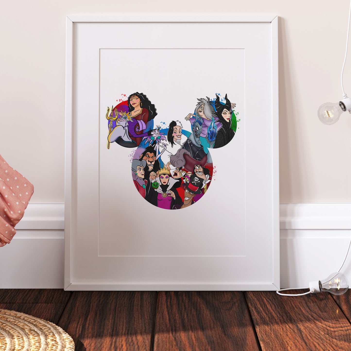 Disney Villains Mickey Head Print