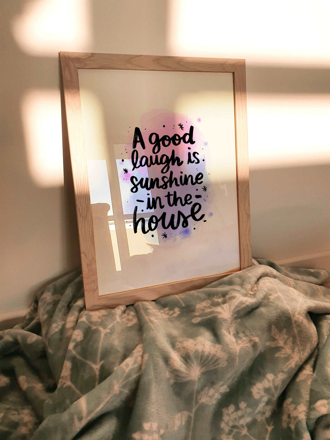 A Good Laugh Is Sunshine in the House Affirmation Bedroom Quote Wall Print